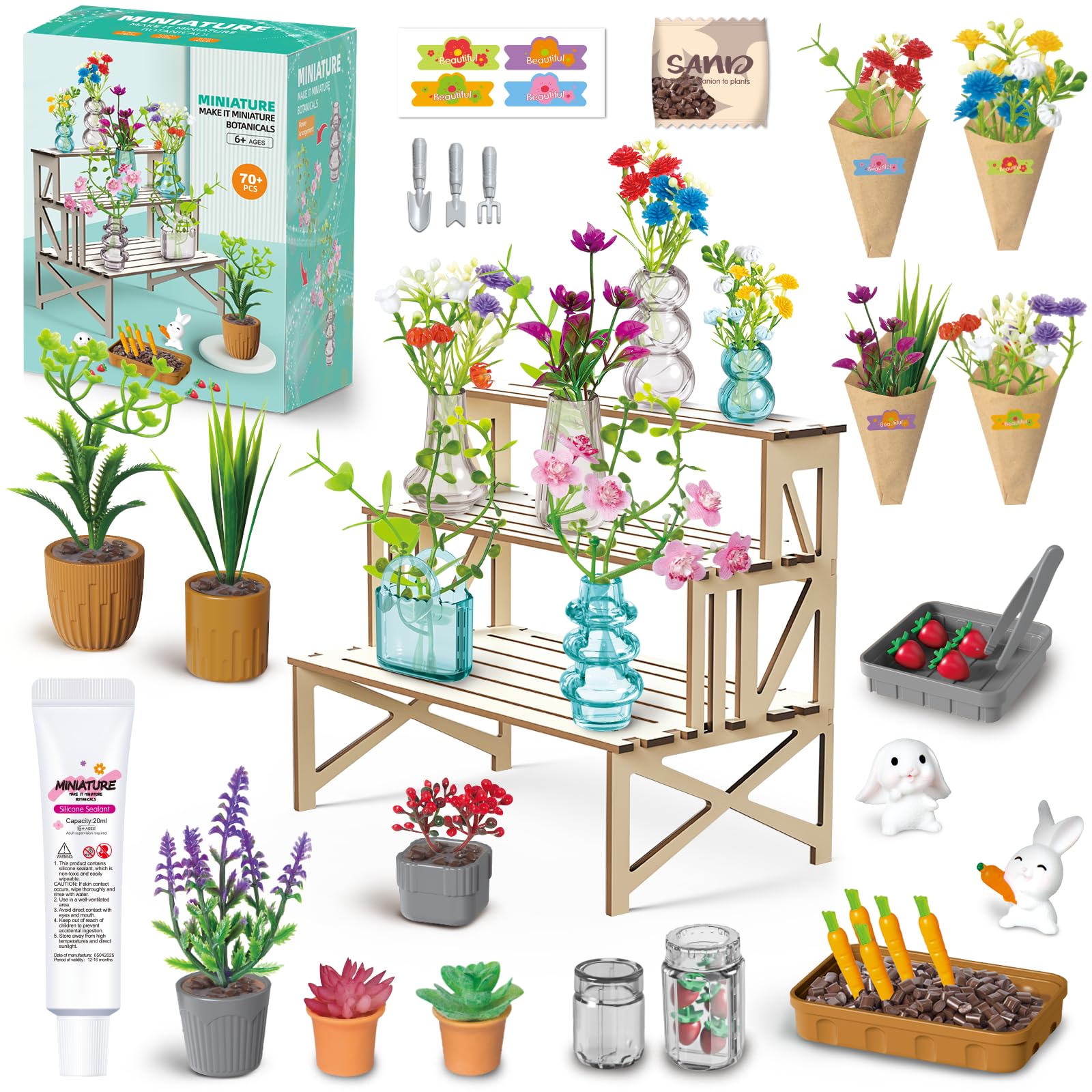Amazon.co.jp: Make It ミニチュア ボタニカル キット - 花、花束